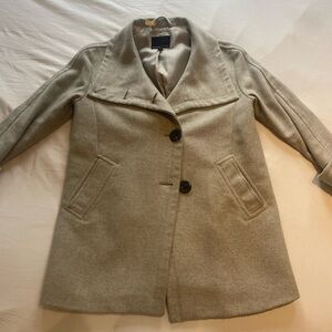 Grey Wool Oversized Peacoat